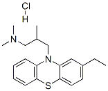 2-ethyl-N,N,beta-trimethyl-10H-phenothiazine-10-propylamine monohydrochloride 结构式