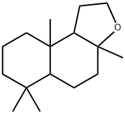 ドデカヒドロ-3a,6,6,9a-テトラメチルナフト[2,1-b]フラン 化学構造式
