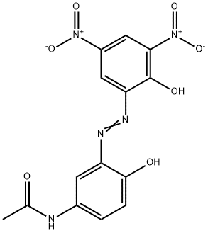 N-[4-hydroxy-3-[(2-hydroxy-3,5-dinitrophenyl)azo]phenyl]acetamide Struktur