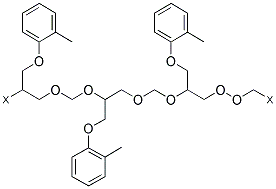 甲醛与(氯甲基)环氧乙烷和2-甲基苯酚的聚合物, 37382-79-9, 结构式