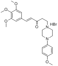 Piperazine, 1-p-anisyl-4-(2-(3,4,5-trimethoxycinnamoyl)ethyl)-, hydrob romide Structure