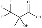 3,3,3-トリフルオロ-2-ヒドロキシ-2-メチルプロピオン酸 化学構造式