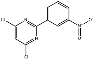 4,6-DICHLORO-2-(3-NITROPHENYL)PYRIMIDINE 化学構造式