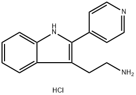 2-(2-PYRIDIN-4-YL-1H-INDOL-3-YL)ETHANAMINE MONOHYDROCHLORIDE, 374064-06-9, 结构式