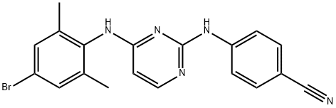 4-[[4-[(4-BROMO-2,6-DIMETHYLPHENYL)AMINO]-2-PYRIDIDINYL]AMINO]-BENZONITRILE Structure