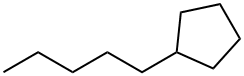 n-ペンチルシクロペンタン 化学構造式