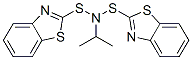 N-benzothiazol-2-ylsulfanyl-N-propan-2-yl-benzothiazole-2-sulfenamide 化学構造式