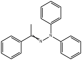 アセトフェノンジフェニルヒドラゾン 化学構造式