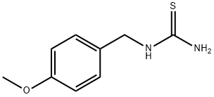 1-(4-メトキシベンジル)-2-チオ尿素 化学構造式