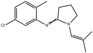 N-(5-chloro-2-methyl-phenyl)-1-(2-methylprop-1-enyl)pyrrolidin-2-imine Structure