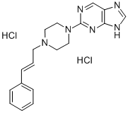 9H-Purine, 2-(4-cinnamyl-1-piperazinyl)-, dihydrochloride Structure