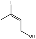 (E)-3-ヨード-2-ブテン-1-オール 化学構造式