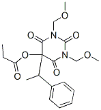 [1,3-bis(methoxymethyl)-2,4,6-trioxo-5-(1-phenylethyl)-1,3-diazinan-5- yl] propanoate Structure