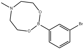 3-BROMOBENZENEBORONIC ACID N-METHYLDIETHANOLAMINE ESTER 化学構造式