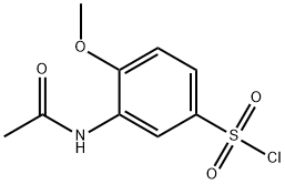 3-乙酰氨基-4-甲氧基苯磺酰氯,3746-67-6,结构式