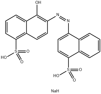disodium 5-hydroxy-6-[(4-sulphonatonaphthyl)azo]naphthalenesulphonate Struktur