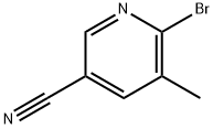 2-Bromo-5-cyano-3-picoline 化学構造式