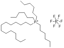 トリヘキシル(テトラデシル)ホスホニウムヘキサフルオロホスフェート 化学構造式