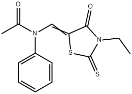 N-[(3-ethyl-4-oxo-2-thioxo-5-thiazolidinylidene)methyl]-N-phenylacetamide Structure