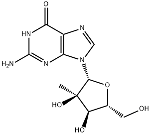 2'-C-メチルグアノシン 化学構造式