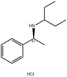 (S)-(-)-N-(3-PENTYL)-1-PHENYLETHYLAMINE HYDROCHLORIDE 化学構造式