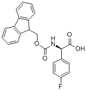(R)-N-FMOC-4-FLUOROPHENYLGLYCINE, 95%, (98% E.E.) Struktur