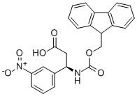 FMOC-(R)-3-AMINO-3-(3-NITRO-PHENYL)-PROPIONIC ACID Structure