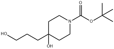 1-Piperidinecarboxylic acid, 4-hydroxy-4-(3-hydroxypropyl)-, 1,1-diMethylethyl ester|4-羟基-4-(3-羟基丙基)-1-哌啶羧酸 1,1-二甲基乙酯