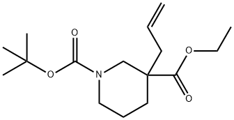 1,3-Piperidinedicarboxylic acid, 3-(2-propen-1-yl)-, 1-(1,1-dimethylethyl) 3-ethyl ester Struktur