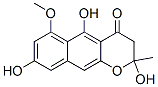 2,3-ジヒドロ-2,5,8-トリヒドロキシ-6-メトキシ-2-メチル-4H-ナフト[2,3-b]ピラン-4-オン 化学構造式
