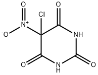 5-chloro-6-hydroxy-5-nitro-dihydro-pyrimidine-2,4-dione Struktur