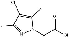 (4-クロロ-3,5-ジメチル-1H-ピラゾール-1-イル)酢酸 化学構造式