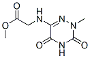 Glycine, N-(2,3,4,5-tetrahydro-2-methyl-3,5-dioxo-1,2,4-triazin-6-yl)-, methyl ester (9CI) Structure