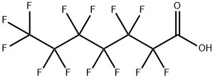 Perfluoroheptanoic acid Structure