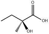 (S)-2-ヒドロキシ-2-メチル酪酸 化学構造式