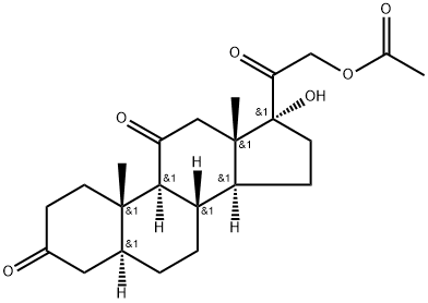 17,21-dihydroxy-5alpha-pregnane-3,11,20-trione 21-acetate  Struktur