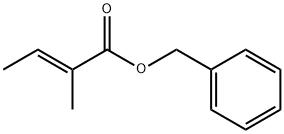 (2E)-2-メチル-2-ブテン酸ベンジル 化学構造式