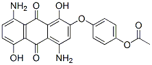 2-[4-(アセチルオキシ)フェニル]-4,8-ジアミノ-1,5-ジヒドロキシアントラセン-3,10-ジオン 化学構造式