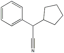 2-シクロペンチル-2-フェニルアセトニトリル 化学構造式