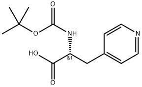 (R)-N-BOC-(4-ピリジル)アラニン 化学構造式