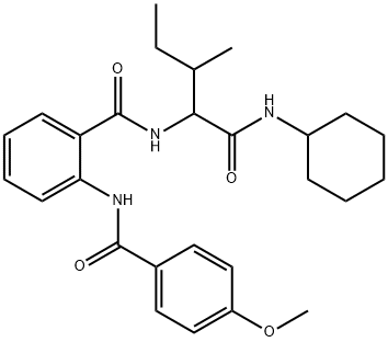 Benzamide, N-[1-[(cyclohexylamino)carbonyl]-2-methylbutyl]-2-[(4-methoxybenzoyl)amino]- (9CI) Structure