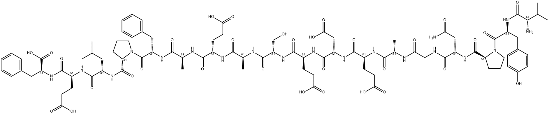 VAL-TYR-PRO-ASN-GLY-ALA-GLU-ASP-GLU-SER-ALA-GLU-ALA-PHE-PRO-LEU-GLU-PHE 结构式