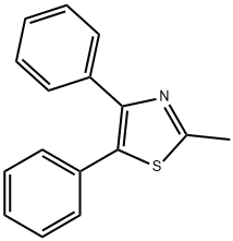 2-メチル-4,5-ジフェニルチアゾール 化学構造式