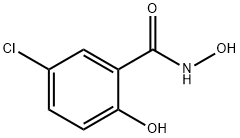 5-クロロ-2-ヒドロキシベンゾヒドロキサム酸 化学構造式