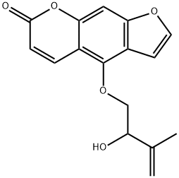 4-[(2-羟基-3-甲基-3-丁烯-1-基)氧基]-7H-呋喃并[3,2-G][1]苯并吡喃-7-酮, 37551-62-5, 结构式