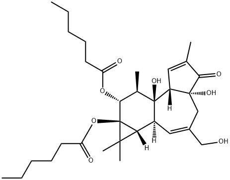ホルボール12,13-ジヘキサノアート 化学構造式