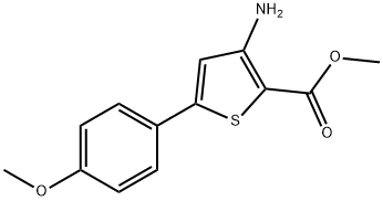 3-氨基-5-(4-甲氧基苯基)噻吩-2-羧酸甲酯, 37572-23-9, 结构式