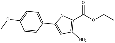 ETHYL 3-AMINO-5-(4-METHOXYPHENYL)THIOPHENE-2-CARBOXYLATE Structure