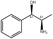[R,(-)]-α-[(R)-1-アミノエチル]ベンゼンメタノール 化学構造式