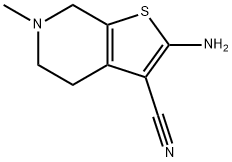 2-AMINO-6-METHYL-4,5,6,7-TETRAHYDROTHIENO[2,3-C]PYRIDINE-3-CARBONITRILE Struktur